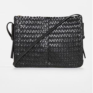Madewell Knotted Crossbody Bag in Woven Leather